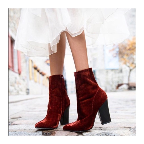 zara red booties